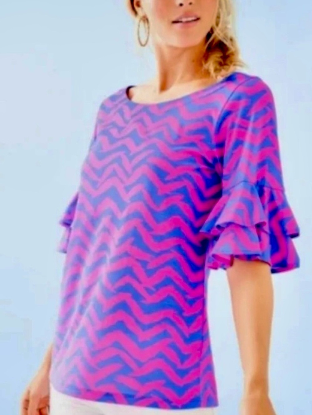 NWOT- Lilly Pulitzer Bennett Blue Lula Top
